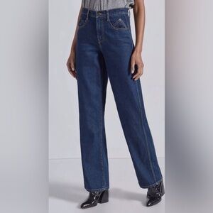 Current Elliott Jeans Blue Full Barrel High Waisted